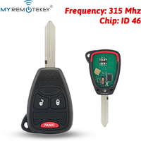 MYREMOTEKEY Remote Car Key Fob 315Mhz for Chrysler PT Cruiser Dodge Caliber Jeep Compass FCC OHT692713AA/OHT692427AA/KOBDT04A