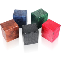 Leather Snakeskin TCG Deck Box | Holds Up To 80+ Sleeved Cards | Durable & Lightweight Leather Deck Case for MTG/PTCG