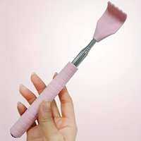 2PC Extendable Stainless Steel Back Scratcher Portable Telescopic Massager With Rubber Handle Body Acupoint Relax Tool