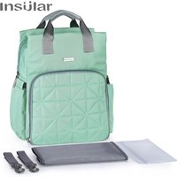 INSULAR Mommy Maternity Diaper Backpack Waterproof Baby Nappy Changing StorageBag Large Capacity Fashion Travel Bag for Stroller