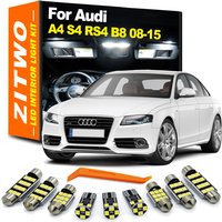 ZITWO Full LED Interior Dome Door Light Plate Bulb Kit For Audi A4 S4 RS4 B8 Sedan Avant 2008 2009 2010 2011 2012 2013 2014 2015