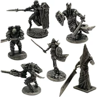 1pcs White Bronze Demon Soldiers Soldier Shogunate Samurai Model Figure Tabletop Game Ornament
