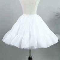 Fashion Without hoop Petticoat White JK Underskirt Crinoline Cosplay Lolita Ball Gown Petticoats