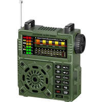 Portable Full Band Radio Rechargeable FM AM SW Radio Receiver for Emergency, Wireless Speaker with Headphone Jack TF USB Port