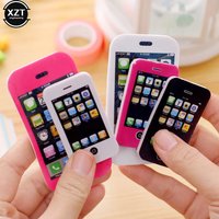 1pc Eraser Mobile Phone model Student Stationery Kid Toy School Supplies Office Eraser Random Colour