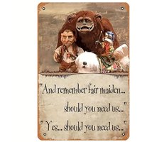Labyrinth Movie Characters Quote Tin Sign - Vintage Durable Metal Plaque Wall Decor, Home Office Bar Man Cave Wall Art