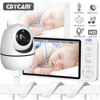 Video Baby Monitor with Cam and Audio,5" Display Baby Monitor No WiFi,Remote Pan-Tilt-Zoom Baby Camera, Night Vision,2-Way Talk