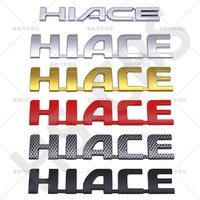 1Pcs ABS HIACE Letter Emblem Logo Car Fender Side Decal Stickers Rear Bumper Tailgate Door Trunk Decal Decoration Accessories