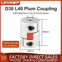 1pc XB30*40 D30 L40 CNC Flexible 2 Jaw Spider Plum Coupling Motor Clutch Shaft Coupler 6/7/8/9/10/11/12/14/16mm For CNC Machine