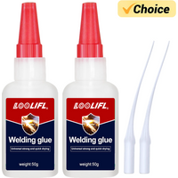 LOOLIFL, 50g high-capacity super glue, instant drying glue leather rubber glass wood metal strong bonding tool, batch packaging