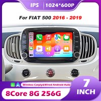 Carplay Android 16 Auto For fiat 500 2016-2019 Car Radio Car Multimedia Video Player BT Stereo Autoradio GPS Navigation tools FM