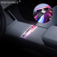 For Tesla Model Y Juniper Fast Charging USB Docing Station with Rainbow Light for Model 3 Highland Retractable Ambient Lighting