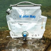 ●8L Camping Water Bag With Faucet Portable Water Container Folding Water Storage Carrier Jug For Survival Or Emergency Supplies