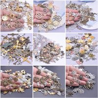 50pcs Fashion Vintage Mix Metal Charms Pentagram Cross Flower Animal Charms Pendant For Jewelry Making Supplies DIY Accessories