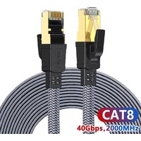 Flat Nylon Braided Lan Patch Cord RJ45 Network Cable Gaming Flat Nylon Braided Cable For Internet Router Server Lan Network Wire