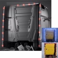 Aluminum Alloy CNC Light Stand Cockpit Rear Wing Light for 1/14 Tamiya RC Truck Benz Actros 56335 56348 DIY Car Upgrade Parts