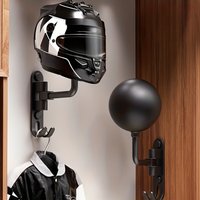 Multi Unctional Helmet Holder 180° Rotatable Motorcycle Helmet Moto Accessories Claw Hook Wall Mounted for Hanging Hat Jacket