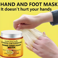 Water ice levin Turmeric Hand and Foot Mask Moisturizing Firming Soothing with Vitamin C Jojoba Oil for Soft Skin Daily Care 50g