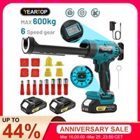 6 Speeds Cordless Electric Glue Gun Silicone Glass Glue Caulking Squeezer Gun Electric Sewing Glue Tool for Makita 18V Battery