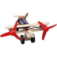 DIY Twin Engine Taxiing Aircraft Toy Kids Physics Science Toys Experimental Tool STEM Kit Learning Educational for Kid Gift