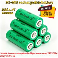 Brand new AAA 1.2V 600mAh NI-MH rechargeable battery for camera microphone flashlight remote control MP3/MP4 player electric toy