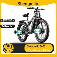 Shengmilo S600 Elektrofahrrad für Erwachsene, Herren E-Mountainbike mit zwei Motoren, 48V840WH Batterie, 26-Zoll-Fat-Tire-E-Bike