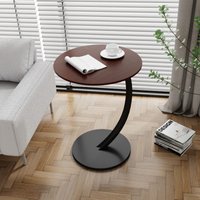 Scandinavian Modern Minimalist Small Round Side Table End Table Bedside Nightstand Compact Space Saving Coffee Table White