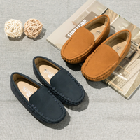 Printemps été enfants chaussures garçon fille chaussures décontractées respirant marron semelle en caoutchouc enfants garçons filles chaussures plates en cuir mocassins