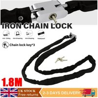 AliExpress NONE 3 Keys 1.8m Strong Bicycle Lock Chain- Anti-Theft Lock for Bike Motorcycle, Door
