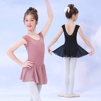 Mädchen Kinder Ballettkleid Mesh-Splice Tanz-Trikot Ärmellos Gymnastik-Trikot Ballerina Ballett-Tutu Trainings-Tanz-Bodysuits