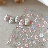 MINKYS 1pc Kawaii Flowers Sticker DIY Scrapbook Stickers Confetti Phone Camera Laptop Decorative Nail Sticker