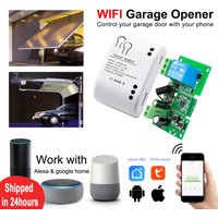 Tuya Smart Life App,WIFI Garage Door Opener Controller,Timer,Door Open/Close Monitor, Voice Control with Alexa/Google Assistant