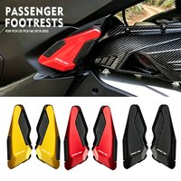 PCX 160 125 Rear Passenger Footrest Foot Pegs For Honda PCX125 PCX160 2018-2025 2023 2024 Aluminum Footpeg Bracket Rubber Cover