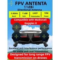 11dBi High Gain LHCP 5.8GHz Directional Panel Antenna for FPV Long Range Drone, Compatible with Walksnail Goggles X & Avatar VRX