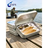 ANFS Metal Fly Box, 1piece Fishing Hook Box, Fishing Storage and Organization Box, Cool Fishing Accessories for Angler