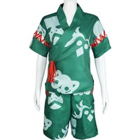 Animation Cosplay Uniform Suit Adult Women Men for Pokemon DLC Carmine Party Carnival Ritual Kimono Short Pants Bag Outfit