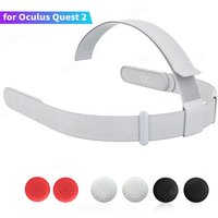 Replacement Original Head Strap for Oculus Quest 2 VR Headset with 6 Pcs Controller Thumb Grip Caps for Meta Quest 2 Accessories