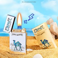 2025 New Retro Metallic Kerosen Lighter Grinding Wheel Open Flame Creative Personalized Cigarette Lighter Cigarette Tool