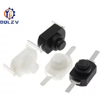 Flashlight switch 12*8MM Mini Push Button Switch On Off 1208YD Self Locking For Electric Torch DC 30V 1A Black White