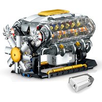 692 Piece Bricks V8 Engine Set Technical City Car Model Building Blocks Boy Birthday Gifts Educational Toys for Kids