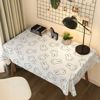 Miffy Tablecloth Cartoon Decorative Dorm Room Bedside Table Cover Multi-functional Photography Background Fabric Dustproof Cover