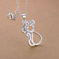 925 Sterling Silver Necklace Cute Little Animals Pendant for Women High Quality Wedding Engagement Jewelry Fashion Holiday Gifts