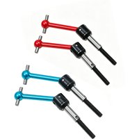 4Pcs Metal CVD Universal Joint Shaft Cups And Extended Wheel Shaft Cups for Tamiya TT02 1/10 RC Car Upgrade 70mm On-Road Touring