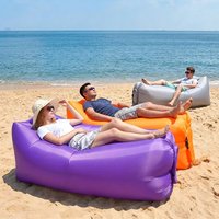 Portable Waterproof Inflatable Couch, 400KG Max Load, Foldable 48×24×10cm for Camping, Beach, Backyard
