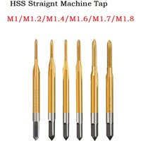 1pc HSS Thread Tap Screw Machine Tap Titanium Coating Metal Screw Hole Tap Drills Drill Bit M1 M1.2 M 1.4 M 1.6 M1.7 M1.8 Series