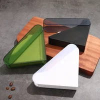 JUSTINLAU Triangle Shaped Hand Brewed Coffee Filter Paper Storage Box Rack Large Capacity Storage Box Espresso Accessories