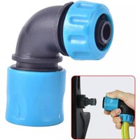 1/2 Inch ABS Garden Hose Elbow Connector, Quick Connect Water Pipe Adapter, 90 Degree Bend Fitting for Lawn Irrigation Tap