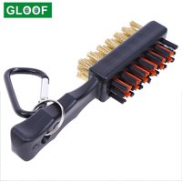 1pcs Golf Club Brush Groove Cleaner Dual Sided Tools Portable Metal Lightweight Nylon Accessories for Iron Balls Shoes New Gift