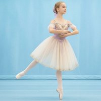 Ballerina Dance Girls Professional Long Ballet Skirt Tutu Dress