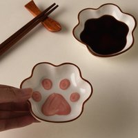 1pc Japanese style cat paw seasoning dish cute cartoon meal dish home dipping sauce mustard soy sauce salad tomato sauce salad d